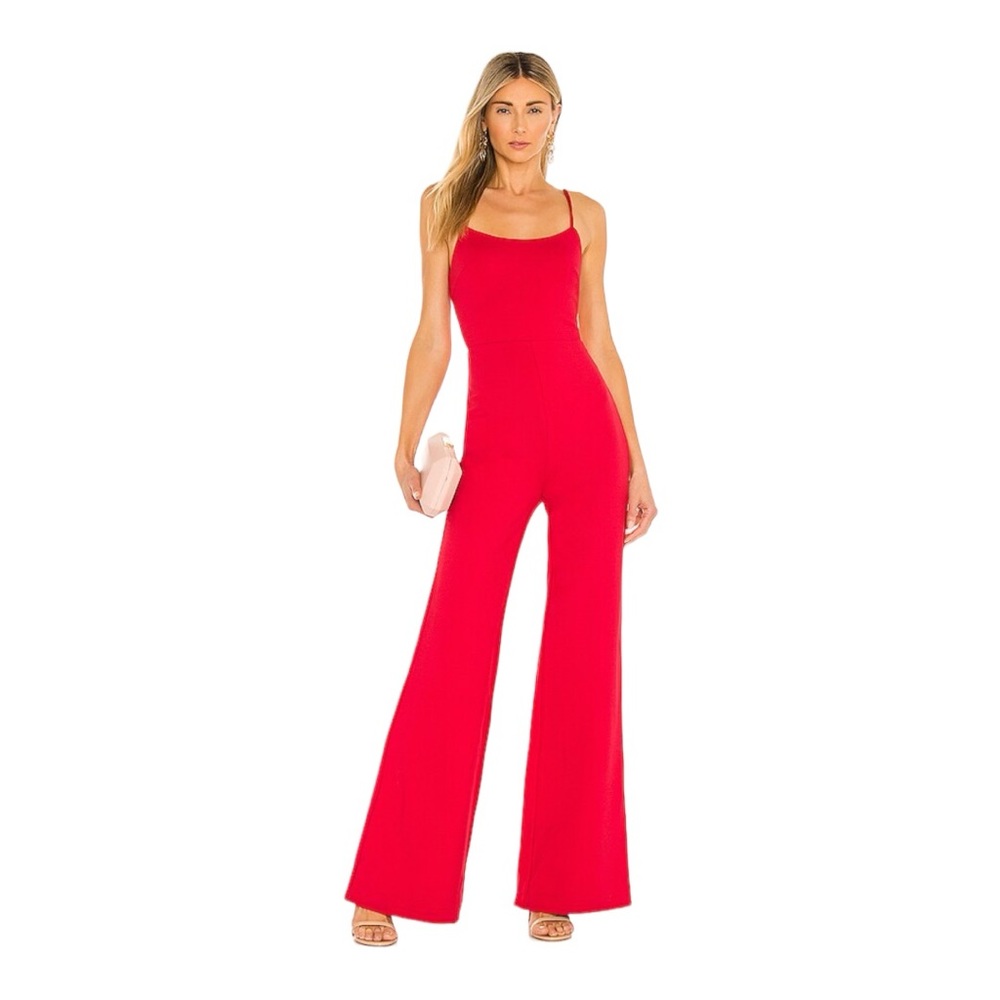 Revolve Lovers & Friends Lavinia Red Jumpsuit
Color: Cherry Red. Size: M.